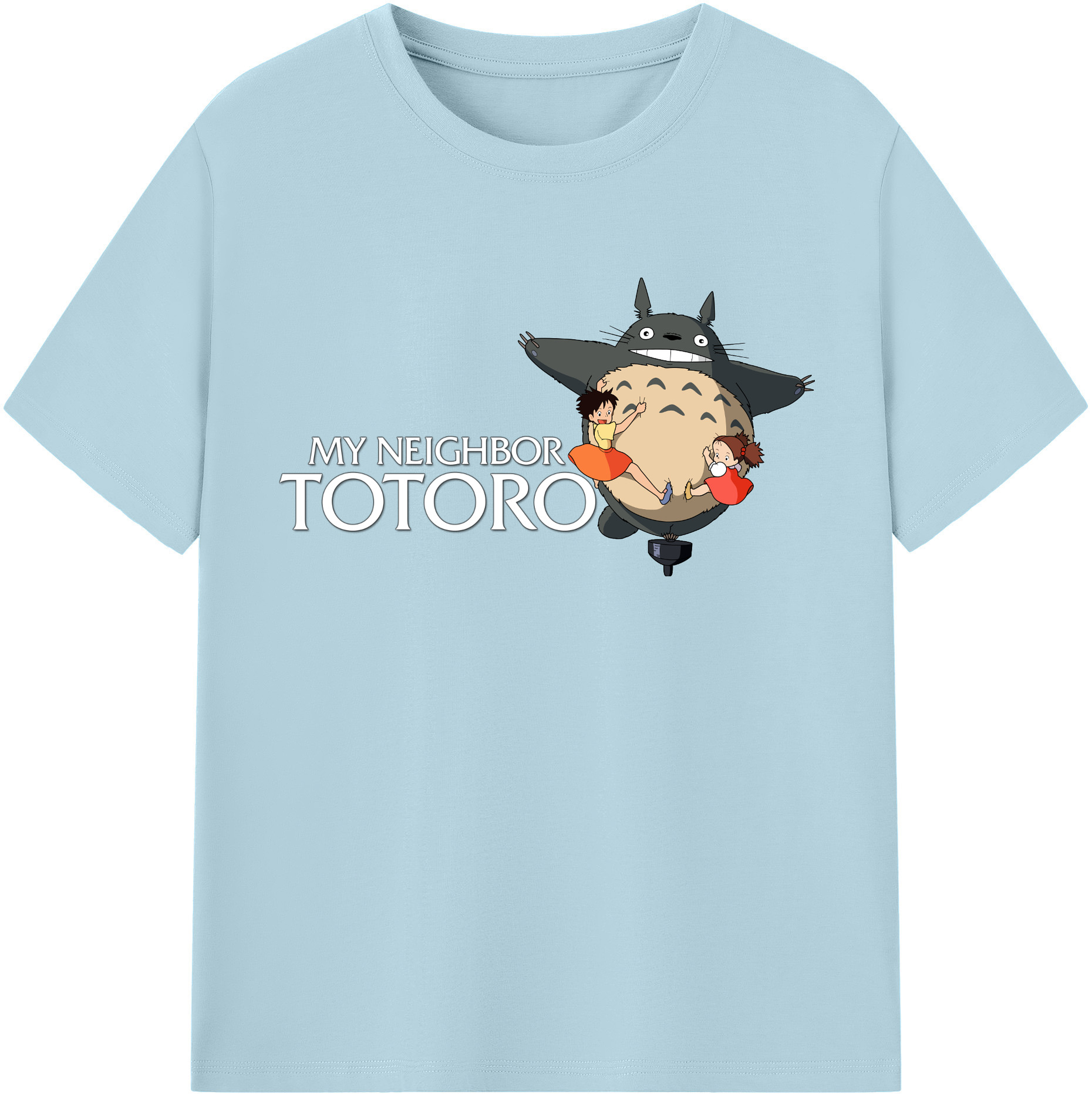 （画像用） となりのトトロ 草壁メイ 草壁サツキ My Neighbor Totoro Satsuki Kusakabe Mei Kusakabe 綿100％半袖Tシャツ（フロントプリント）